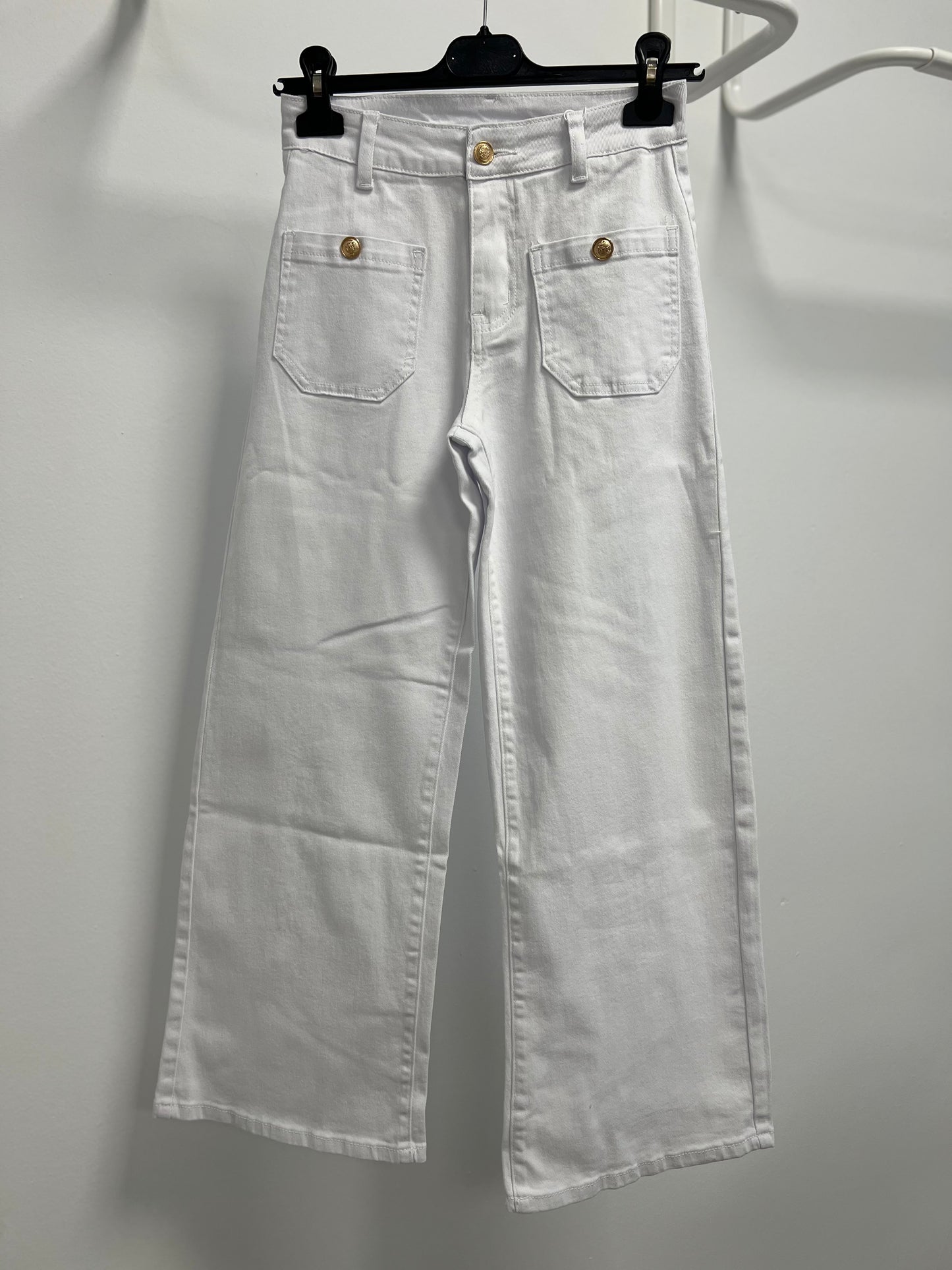 Pantalón pierna ancha blanco