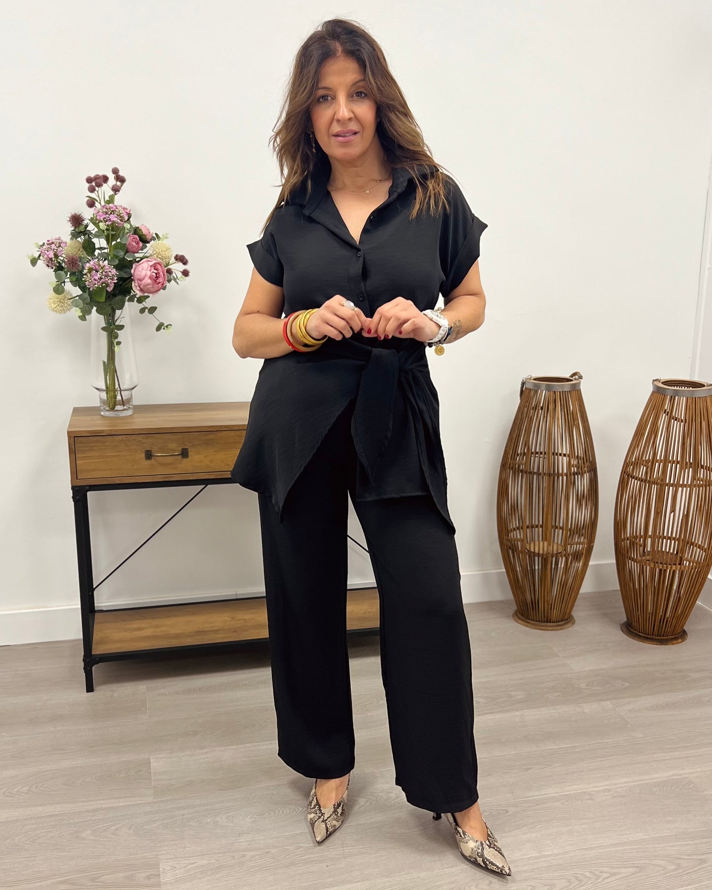 Conjunto camisero con lazo