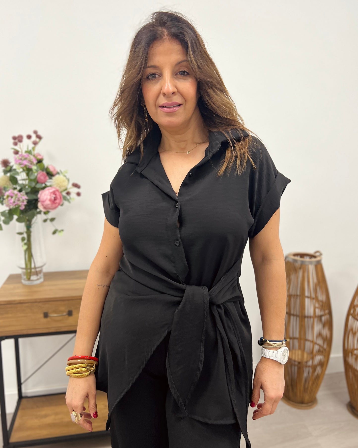 Conjunto camisero con lazo