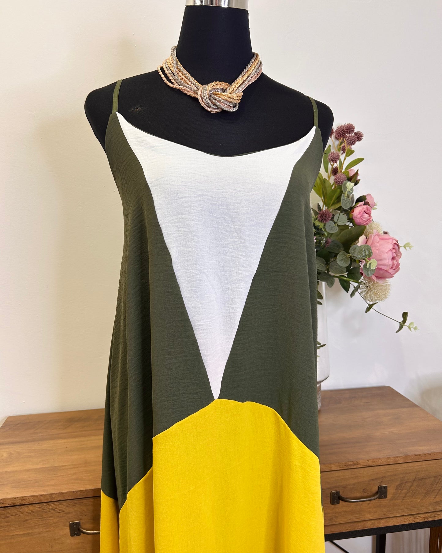 Vestido tricolor