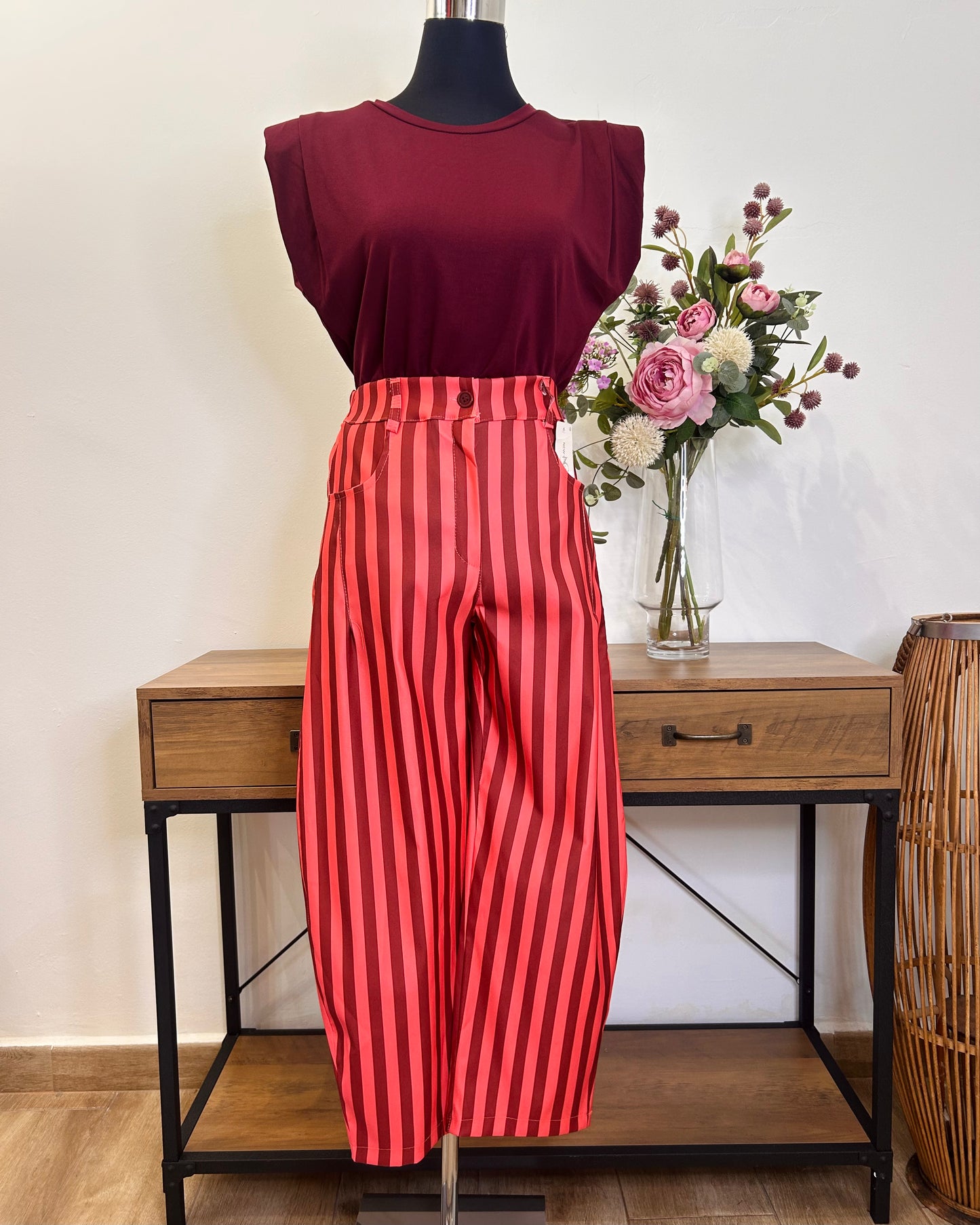 Pantalón raya balloon