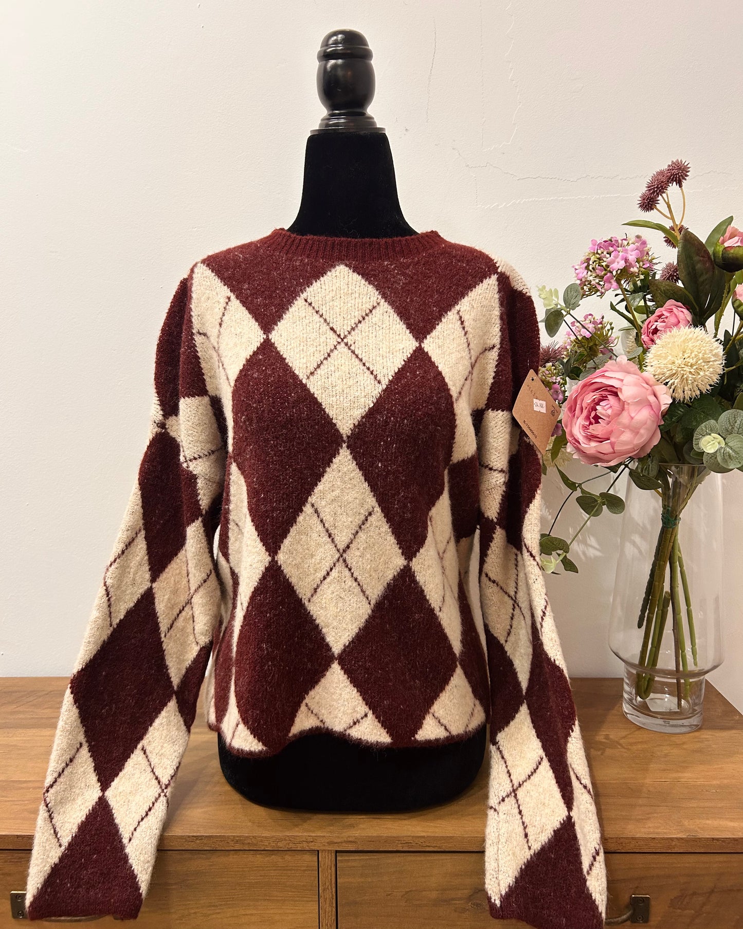 Jersey rombo cuello caja