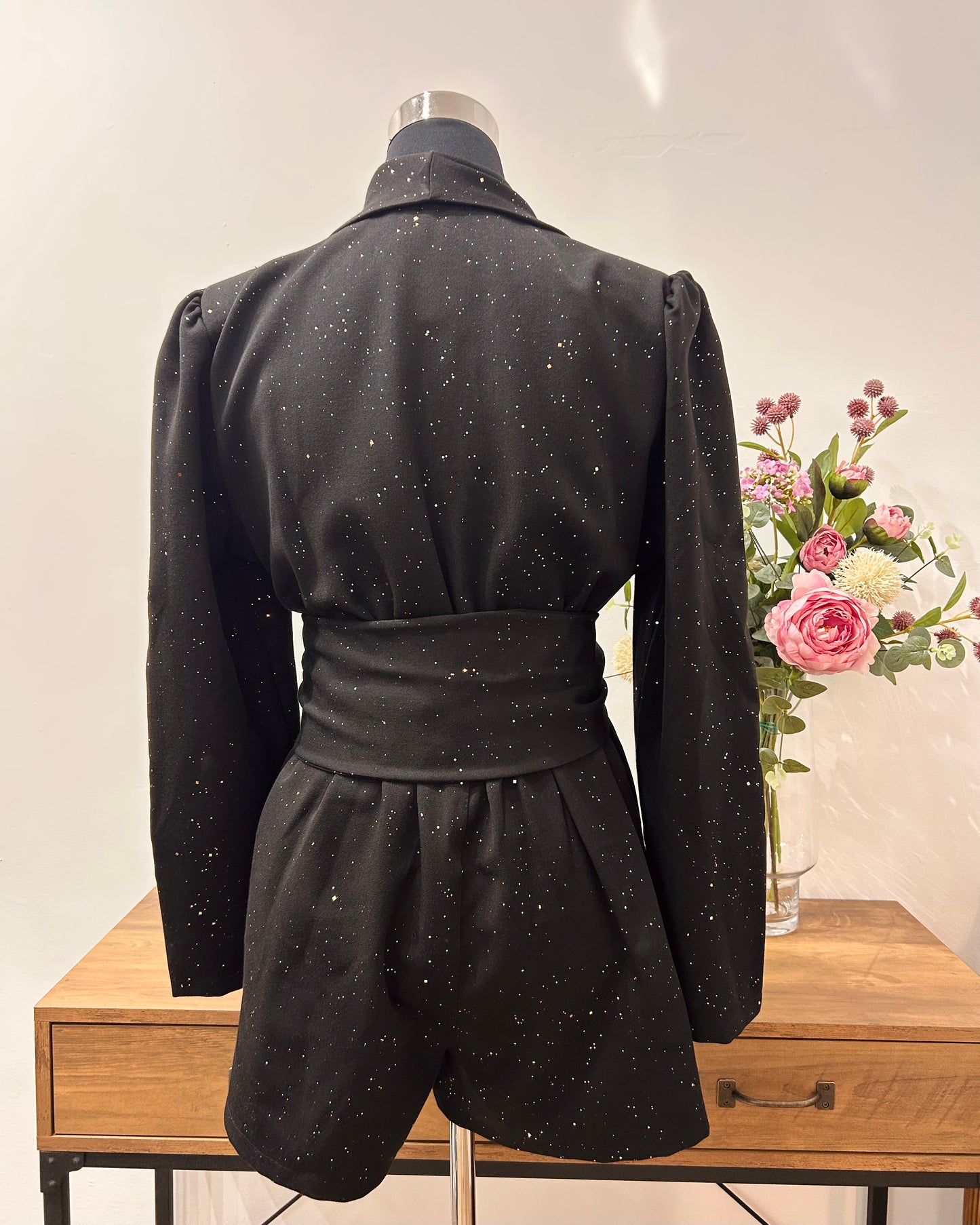 Mono pantalón corto brillo