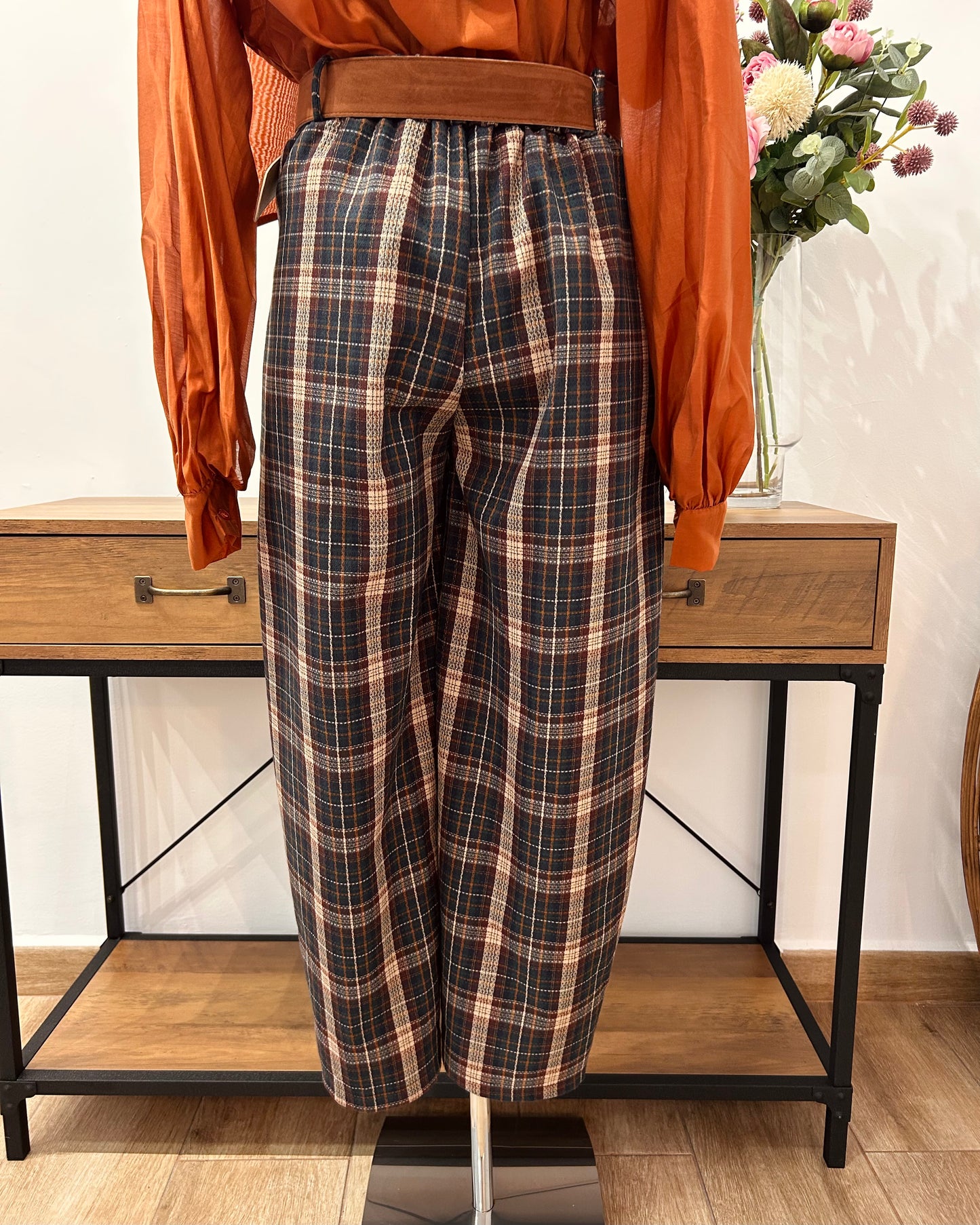 Pantalón cuadros balloon