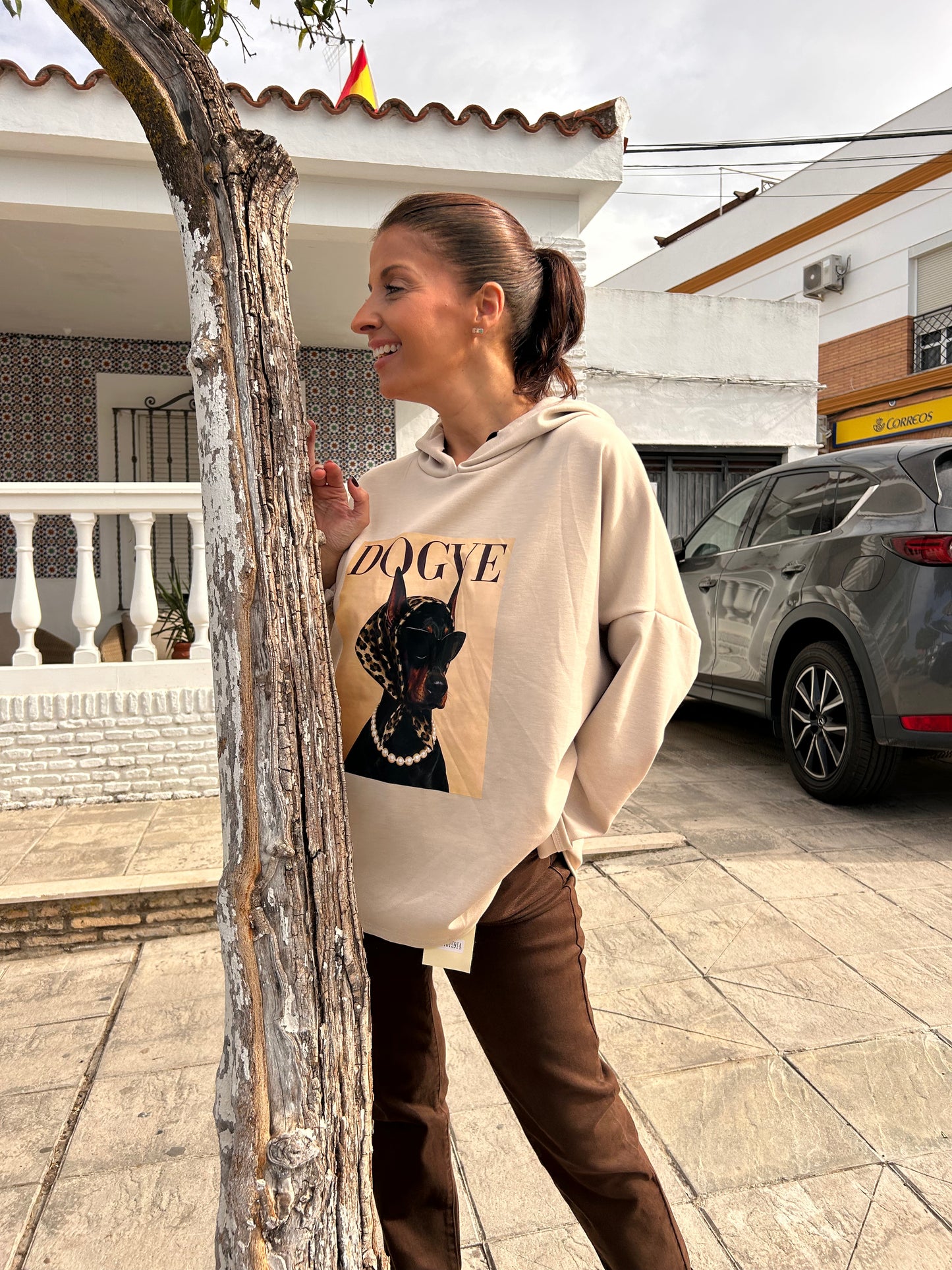 Sudadera perro capucha