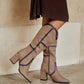 Bota alta beige