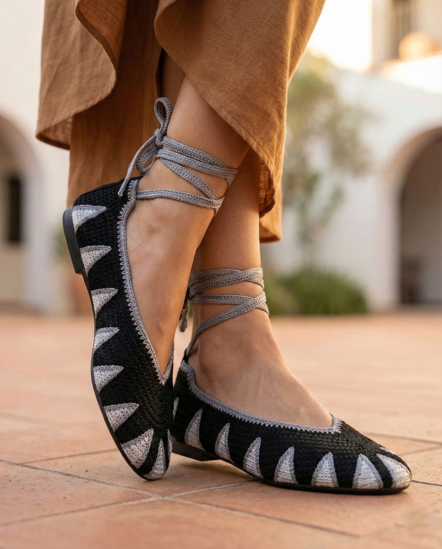 Bailarina crochet negra