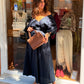 Vestido midi marino
