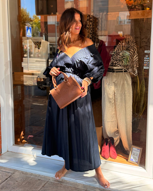 Vestido midi marino