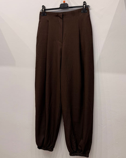 Pantalón globo marrón