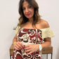 Vestido sin mangas estampado