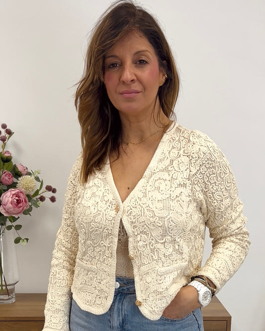Chaqueta Boho beige