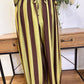 Pantalón raya bombacho marrón/verde