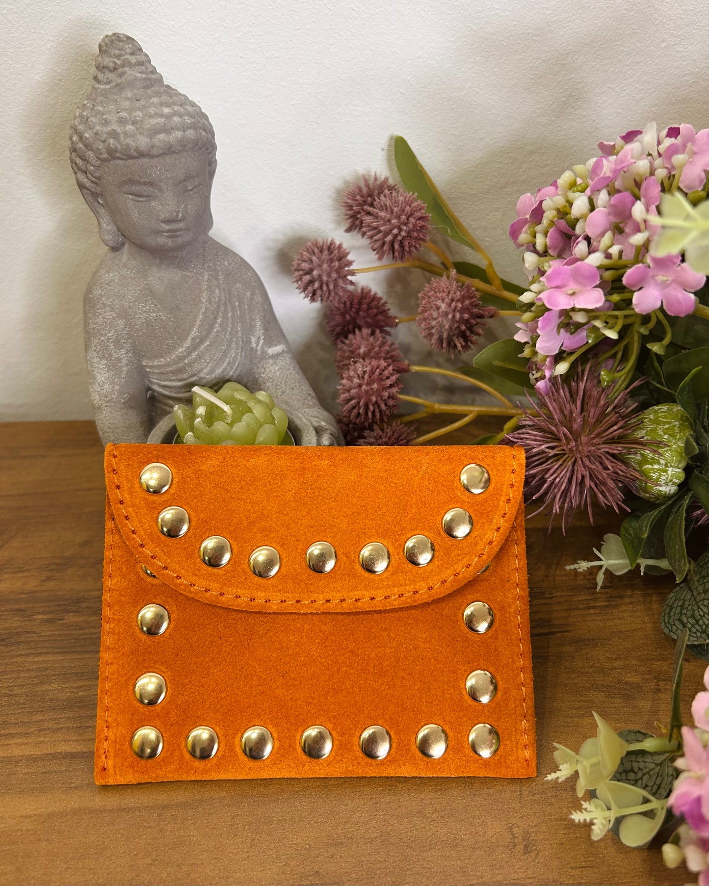 Cartera tachuela mini piel