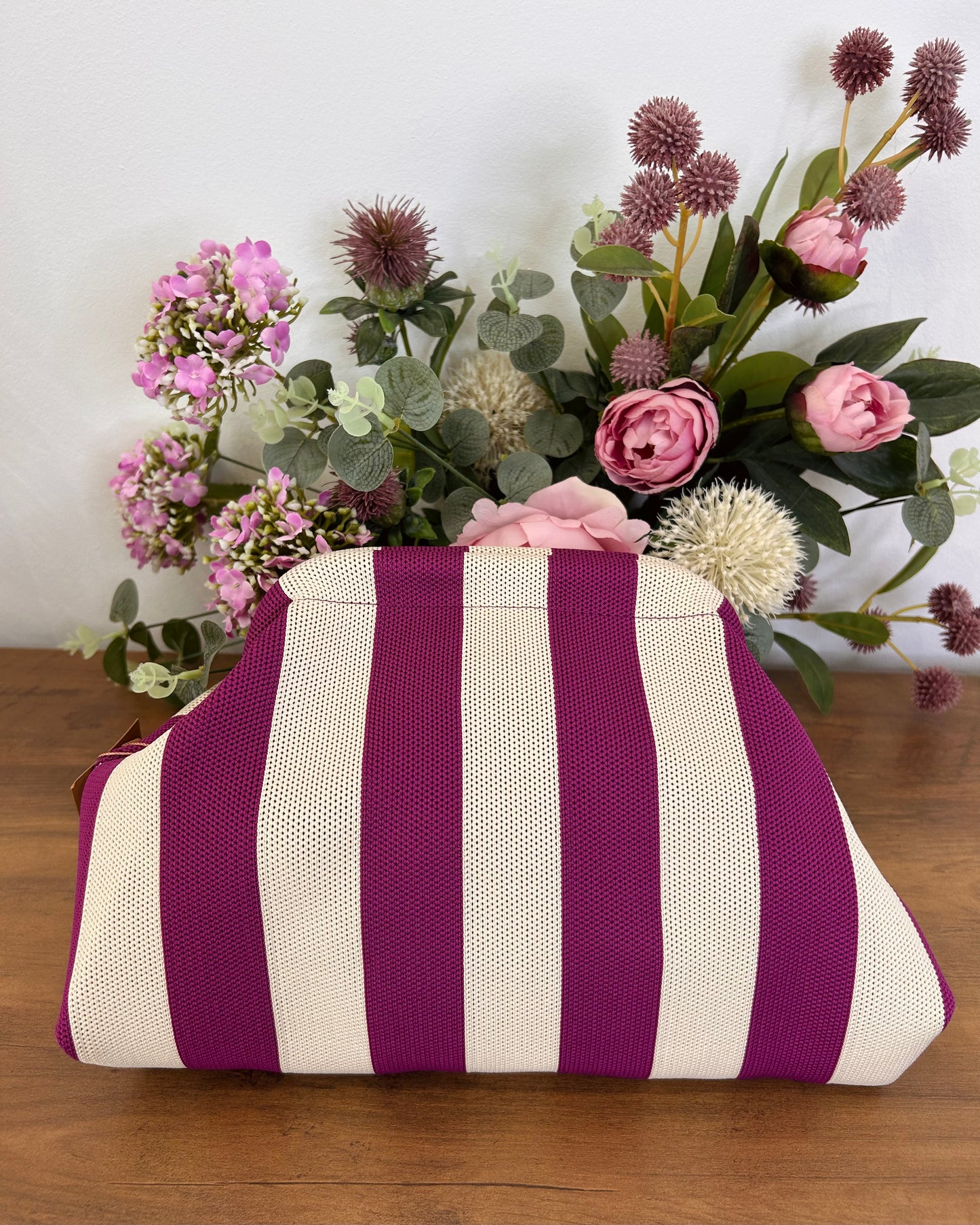 Bolso cartera rayas