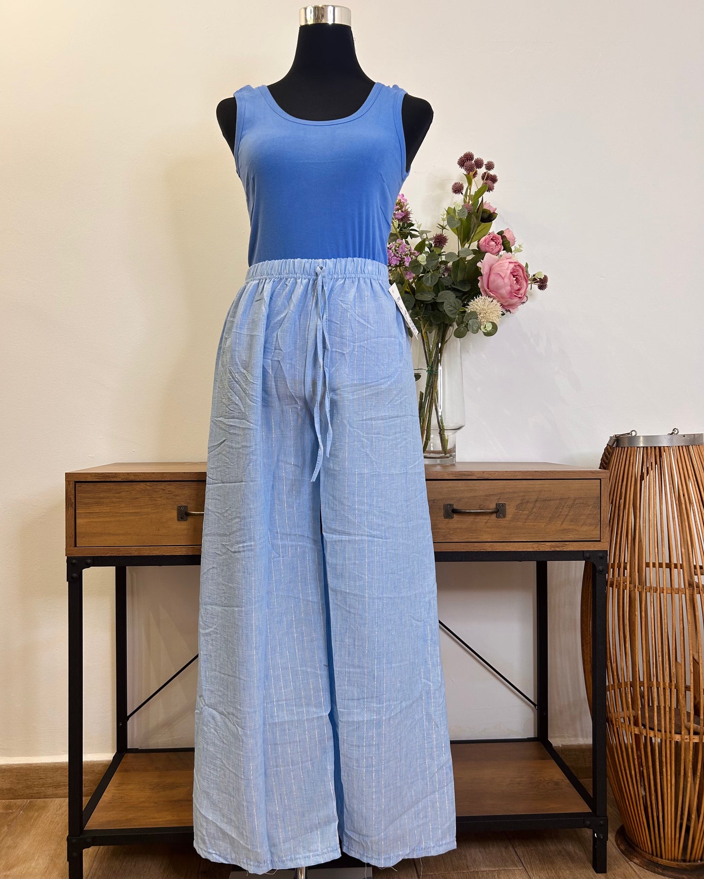 Pantalón raya plateada