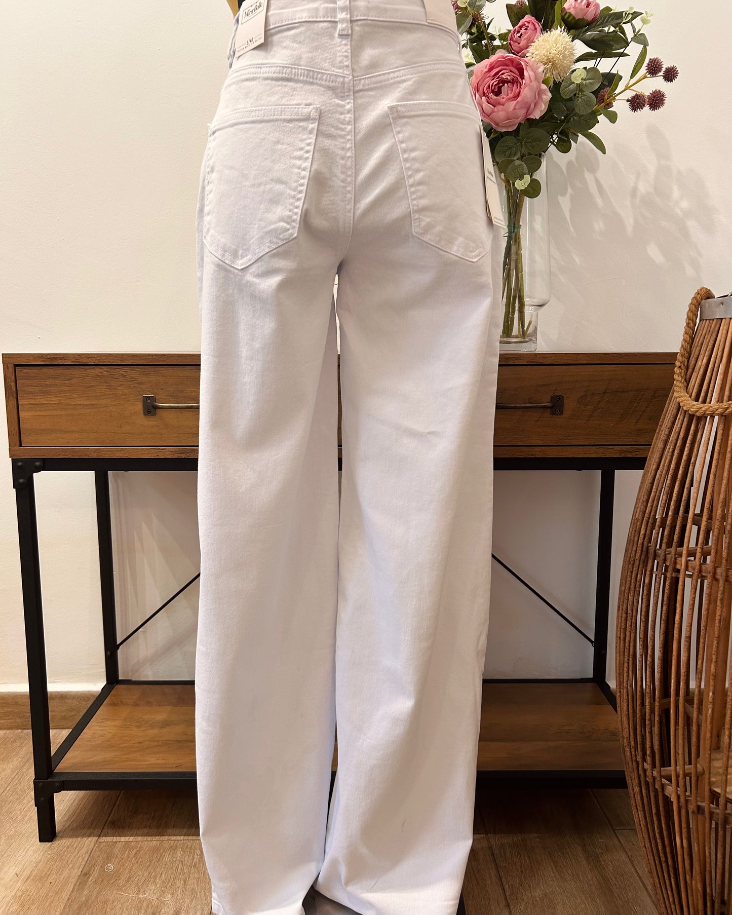 Vaquero blanco palazo