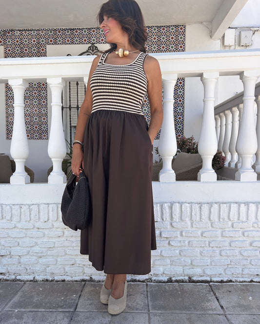 Vestido punto capa
