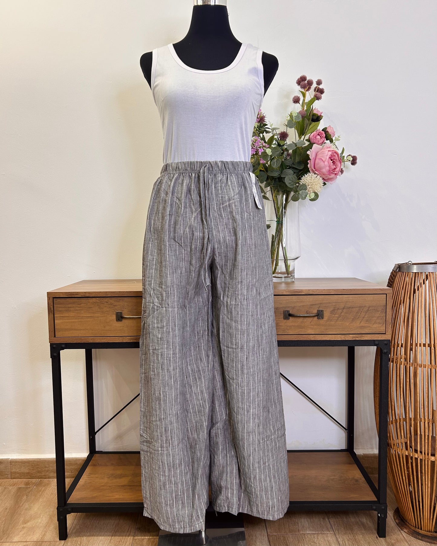 Pantalón raya plateada