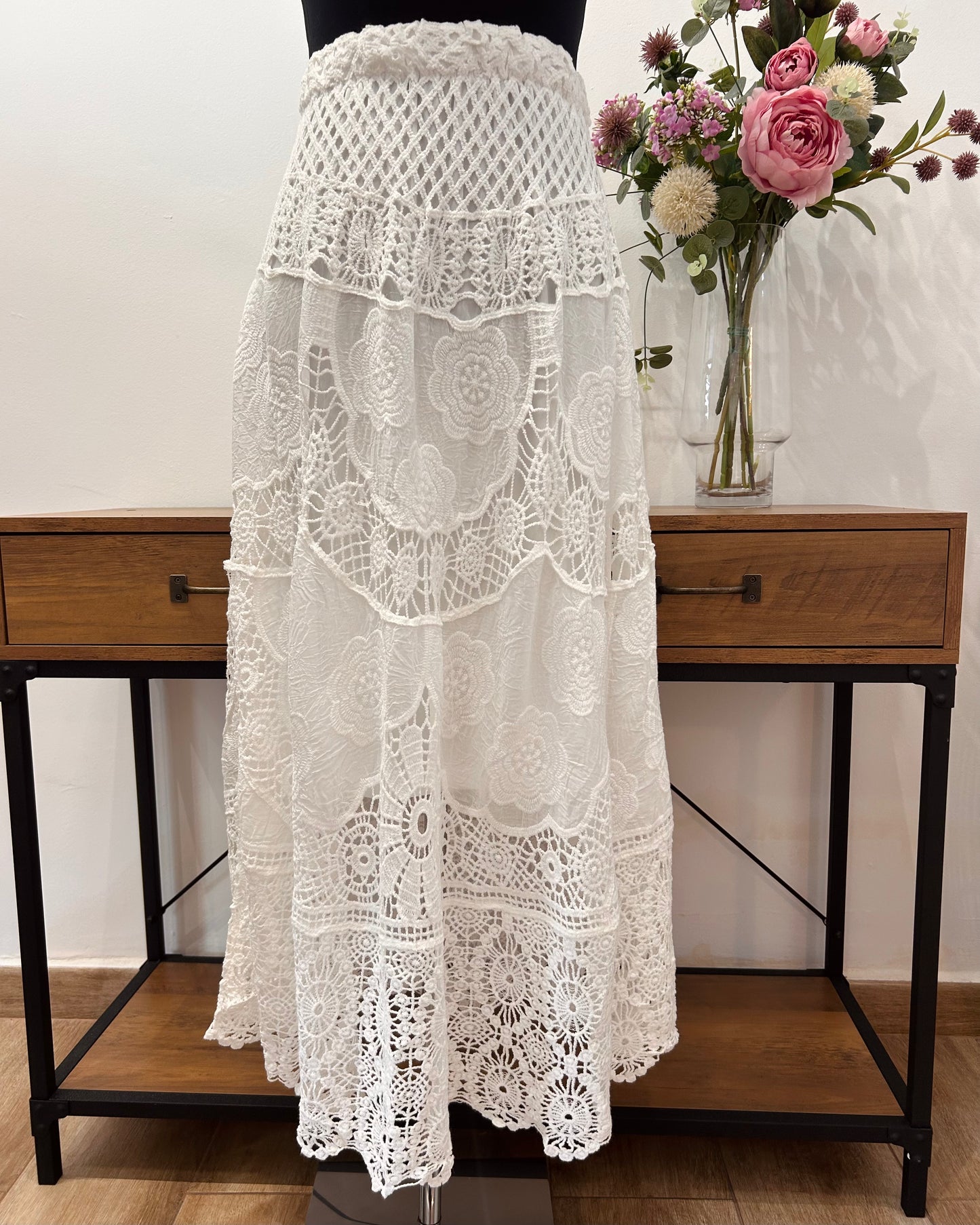 Falda de crochet