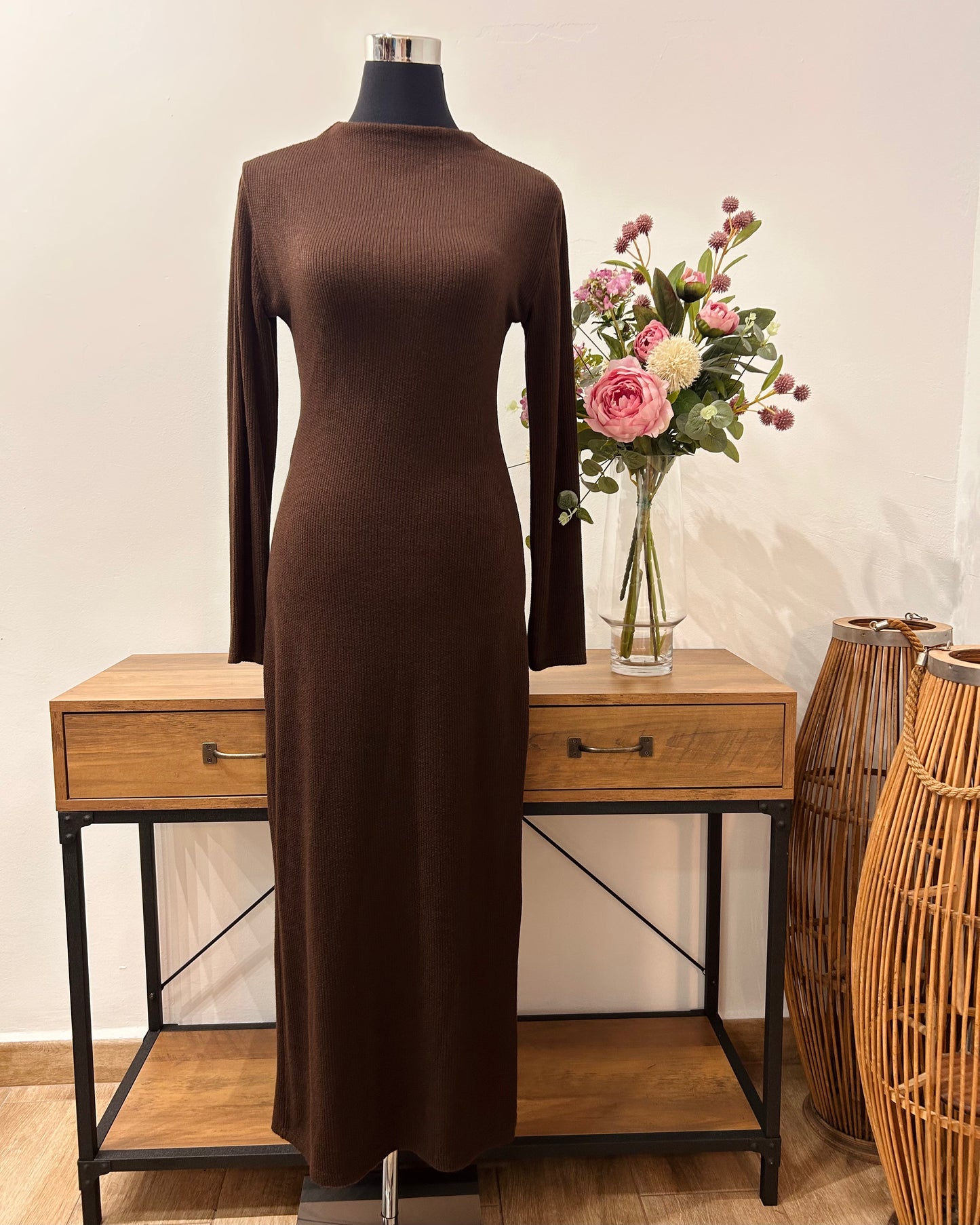 Vestido largo de punto