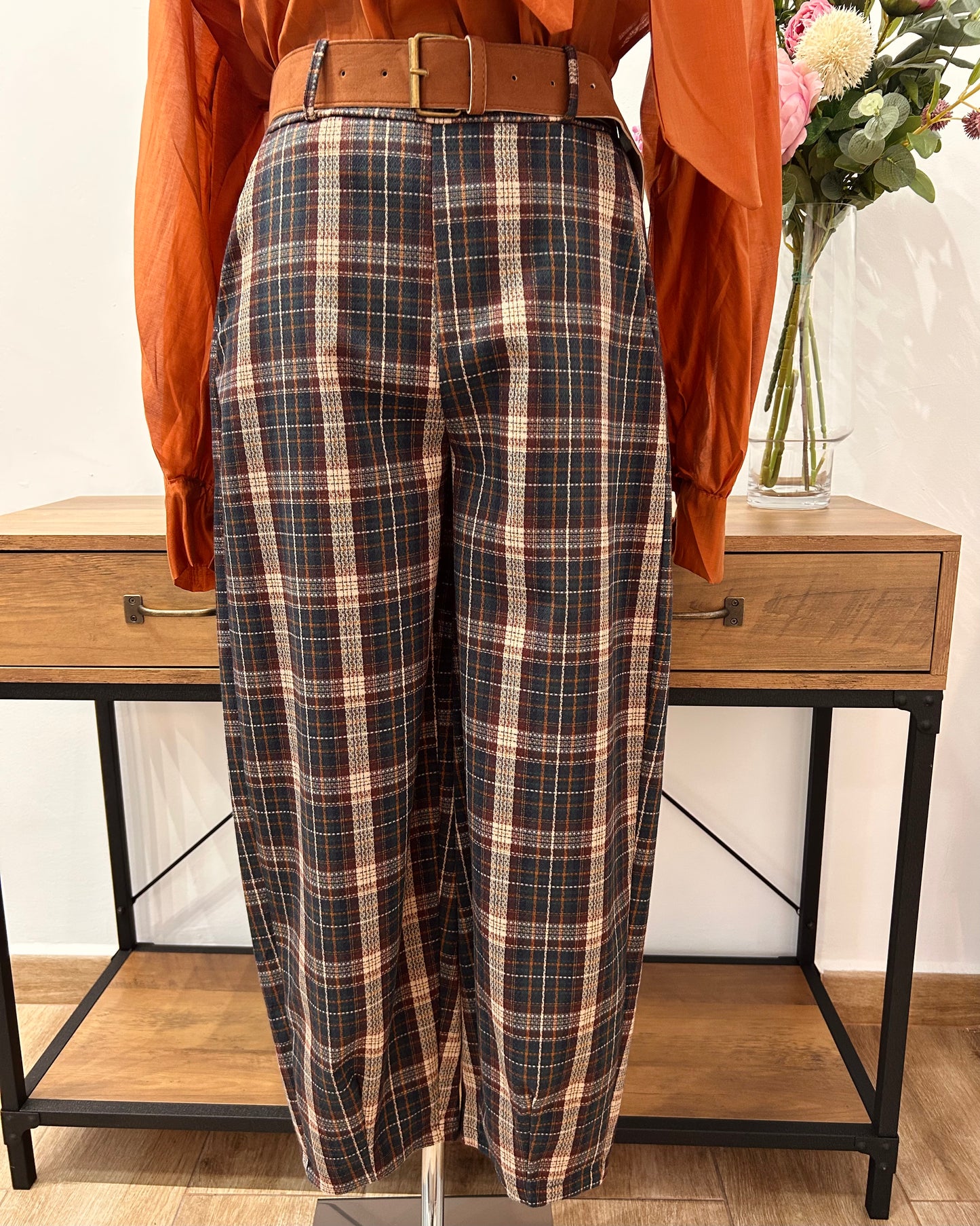 Pantalón cuadros balloon