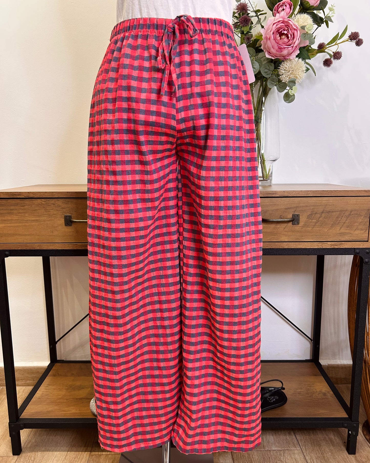 Pantalón cuadros recto