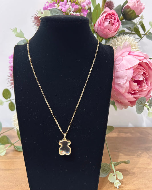 Gargantilla oso cristal