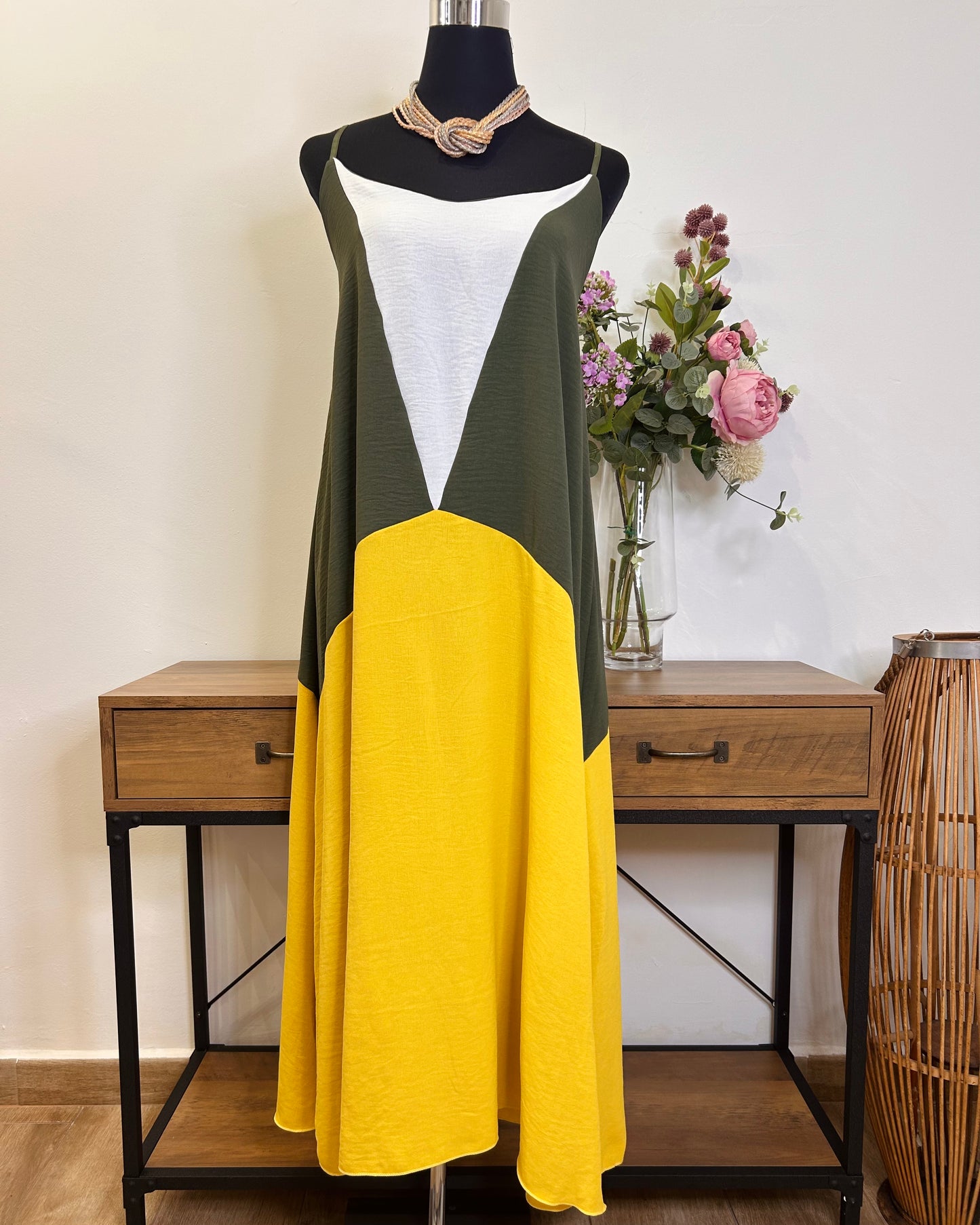 Vestido tricolor
