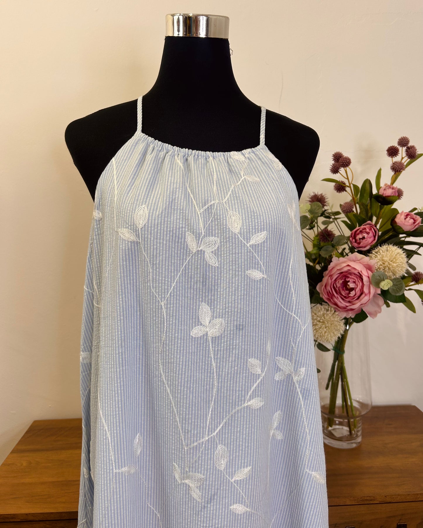 Vestido raya flor