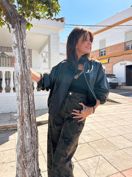Chaqueta bomber polipiel