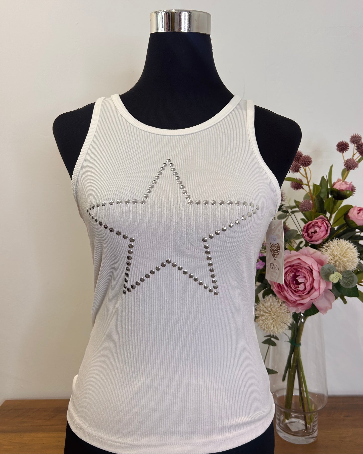 Camiseta canalé estrella