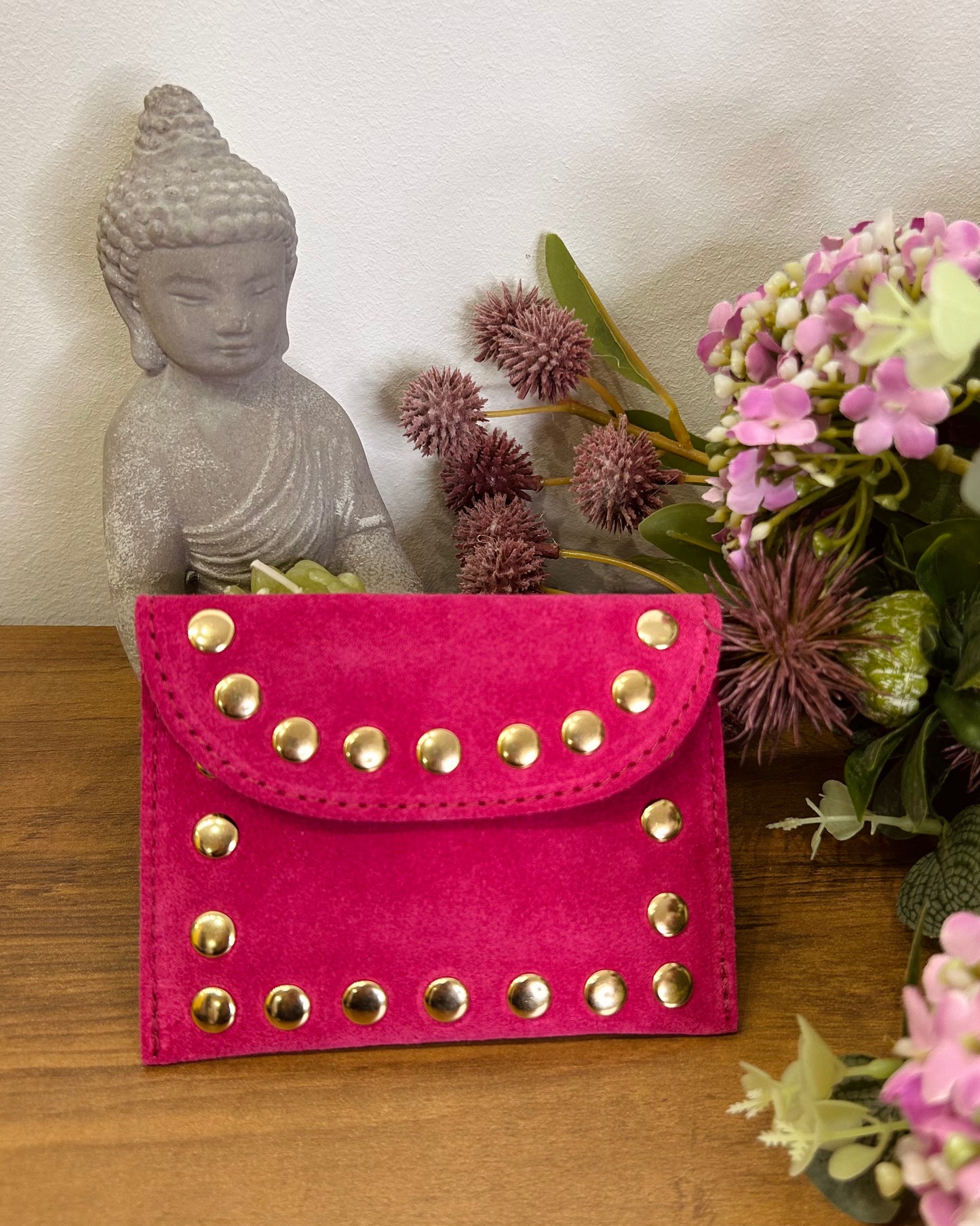 Cartera tachuela mini piel