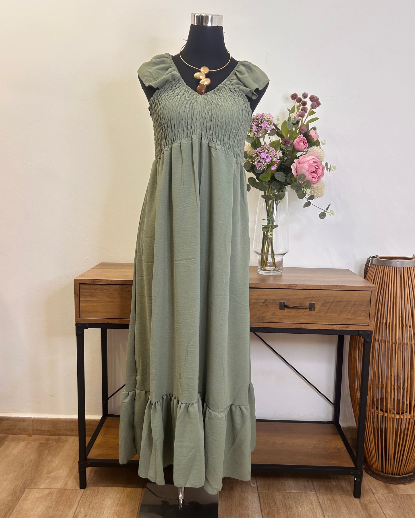 Vestido nido abeja