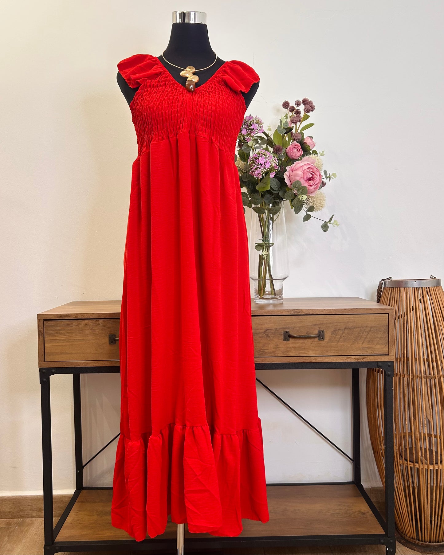Vestido nido abeja