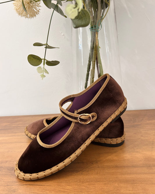 Merceditas terciopelo coffee