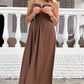 Vestido marrón escote aro