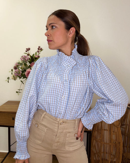 Camisa panal celeste