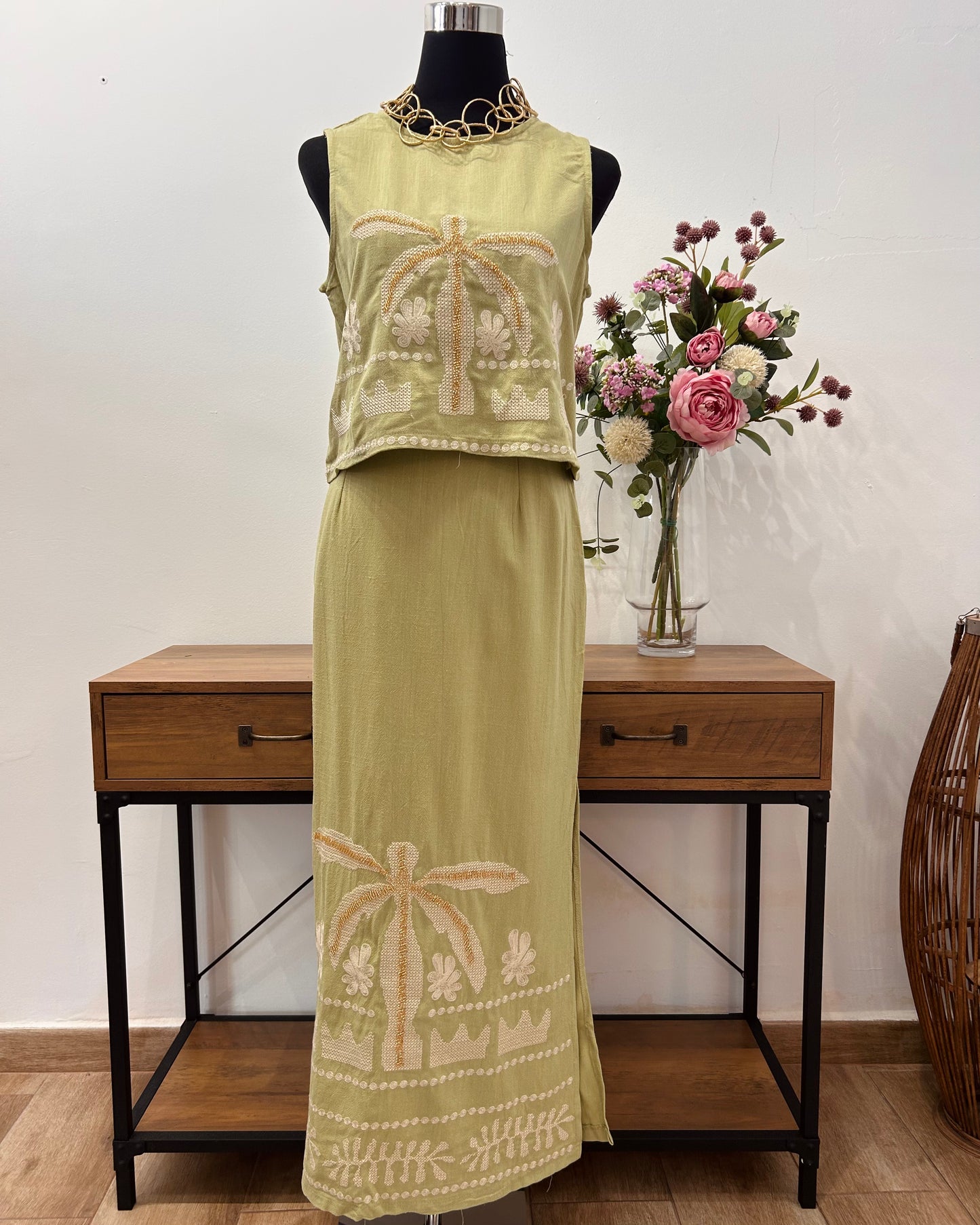 Conjunto Palmera pedrería