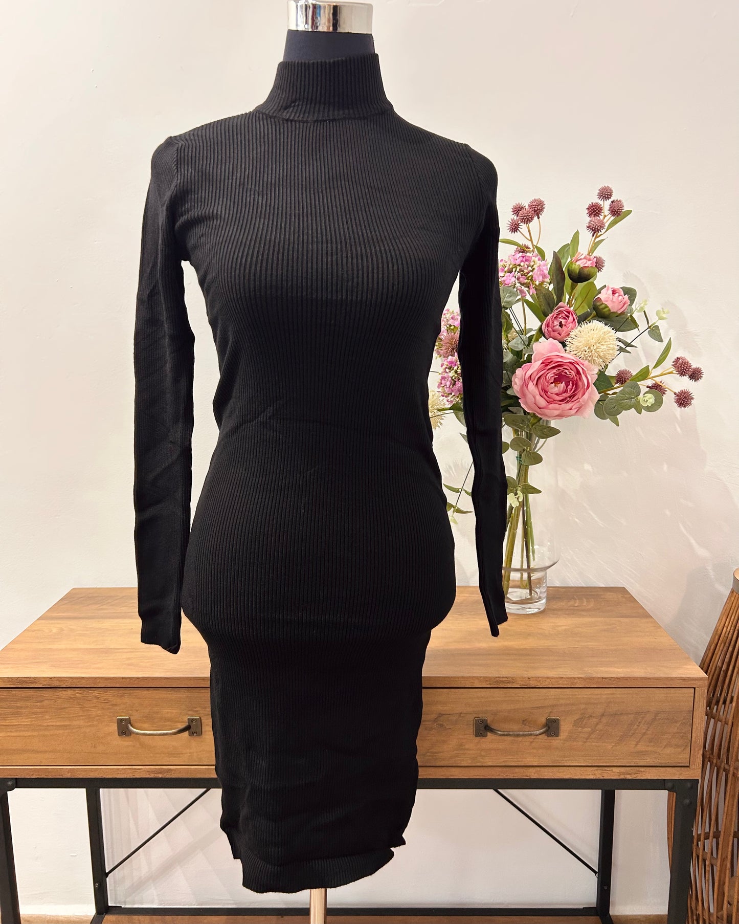 Vestido de punto canalé