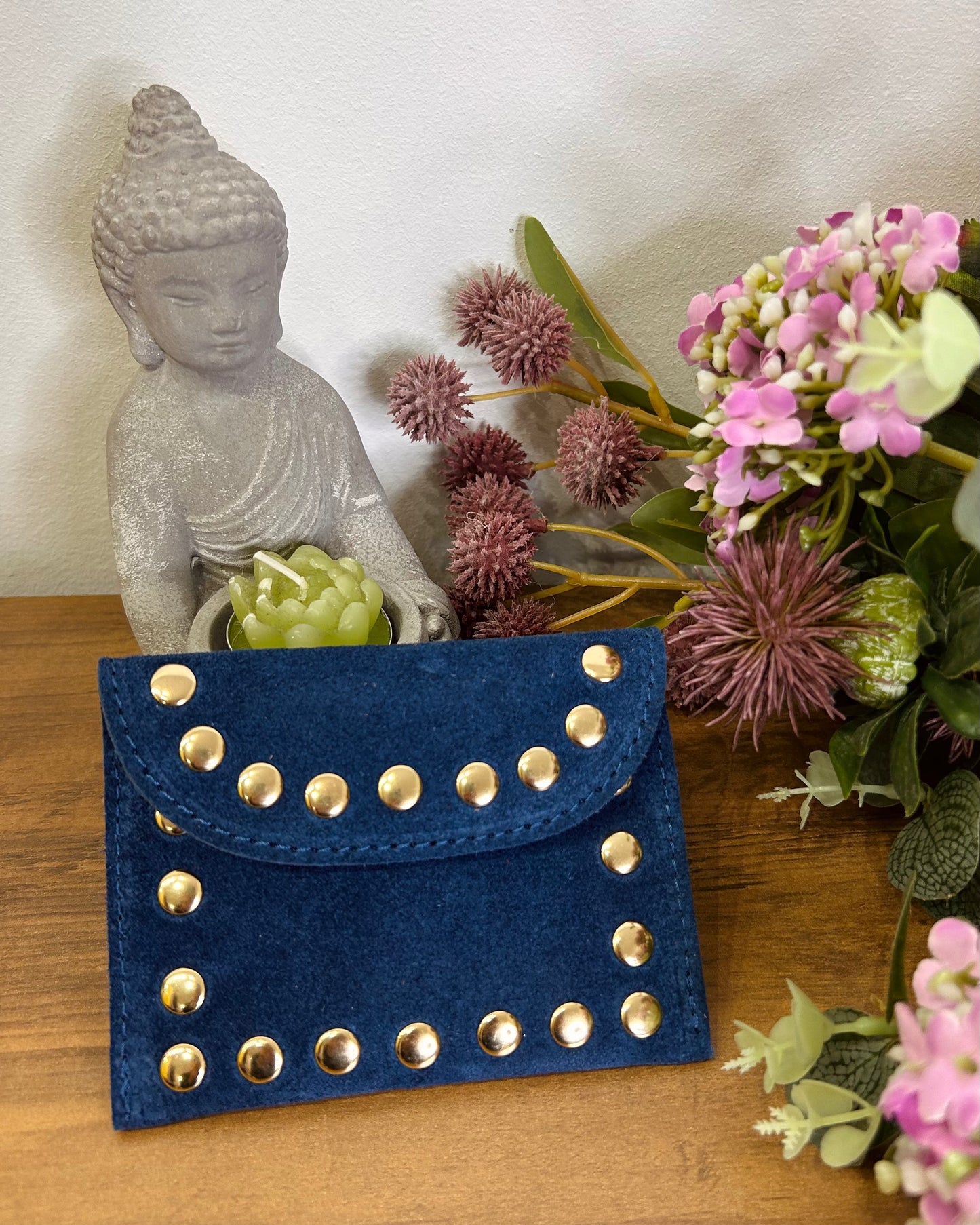 Cartera tachuela mini piel