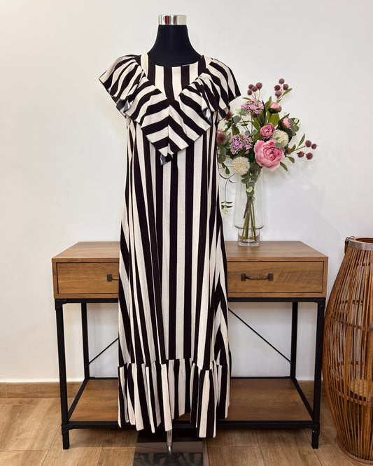 Vestido rayas bambula