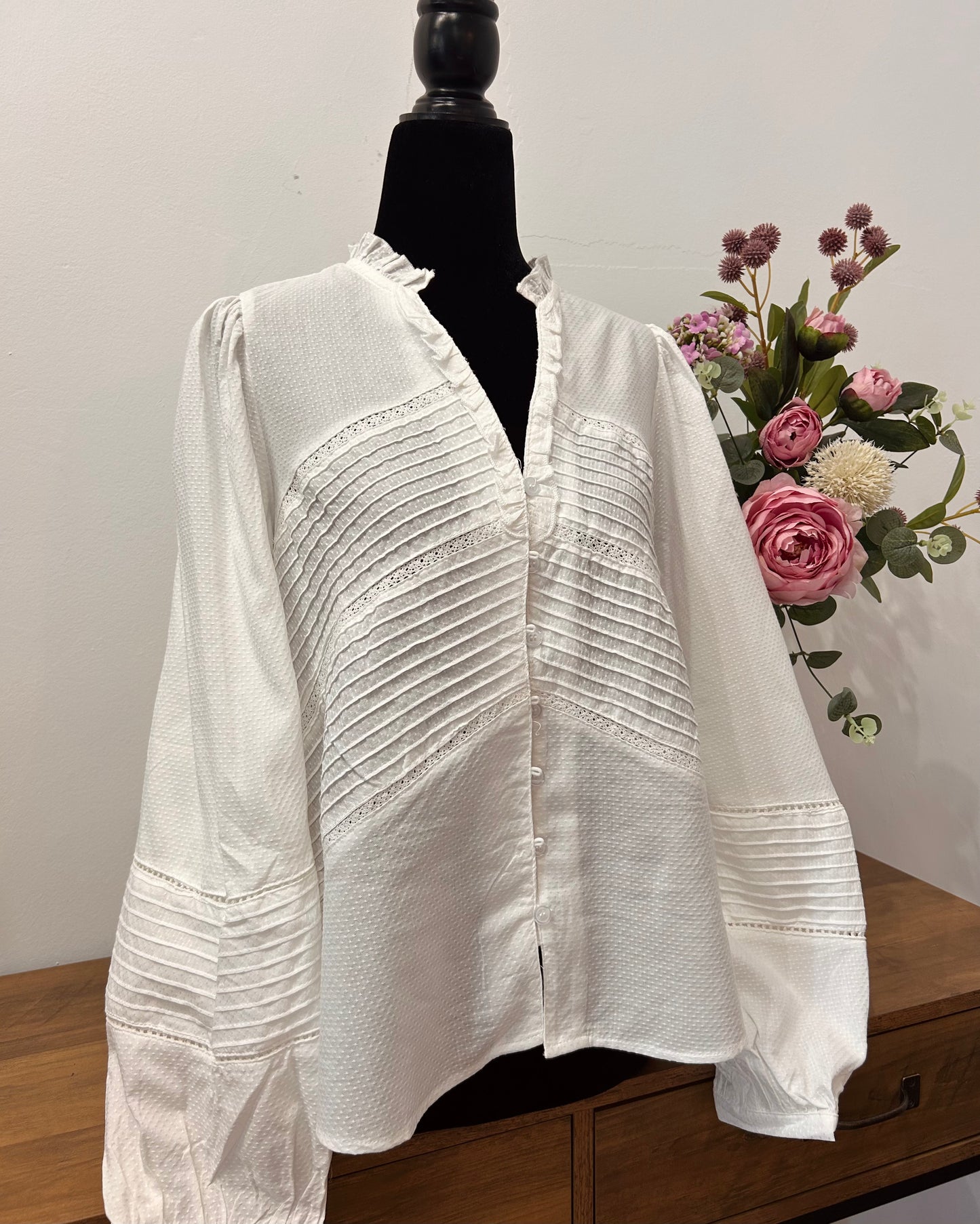 Camisa blanca piqué
