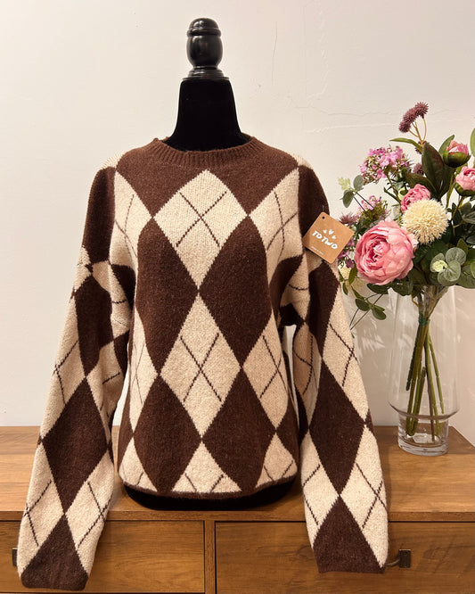 Jersey rombo cuello caja