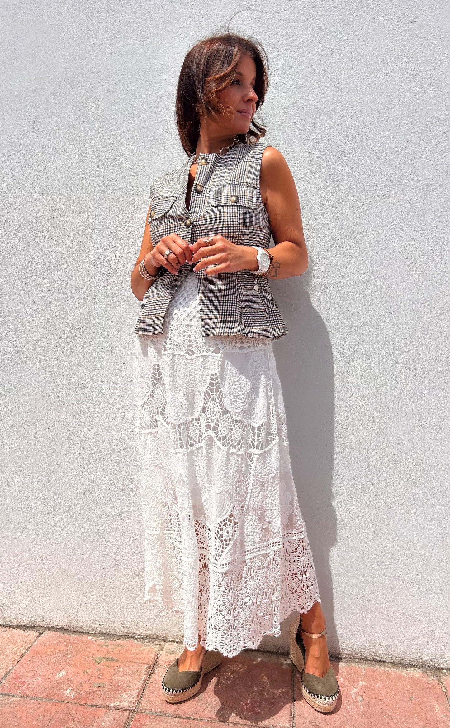 Falda de crochet