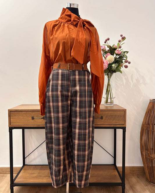 Pantalón cuadros balloon