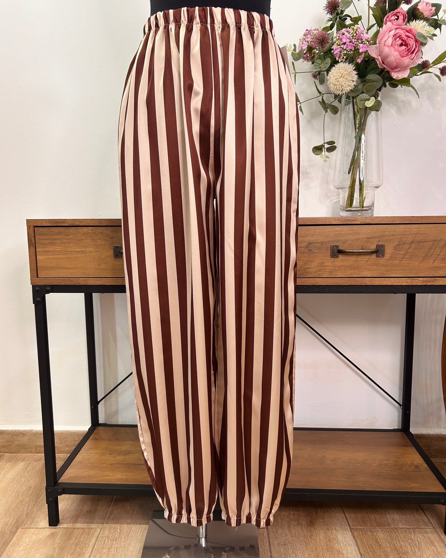 Pantalon bombacho rayas