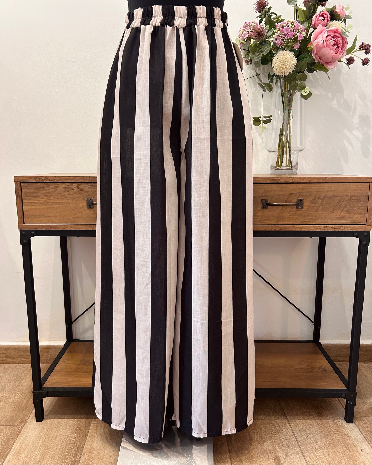 Pantalón raya lino