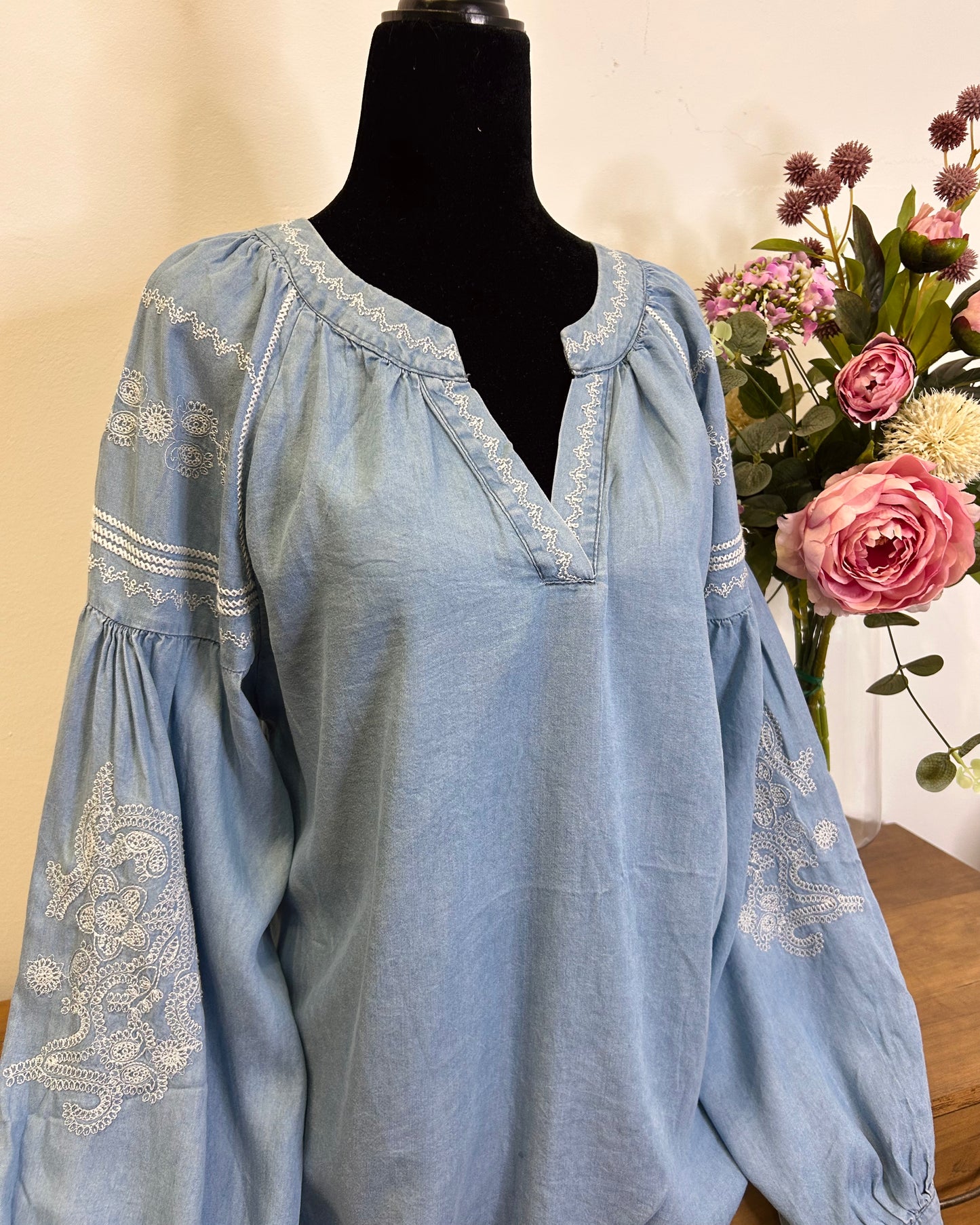 Camisa vaquera cerrada