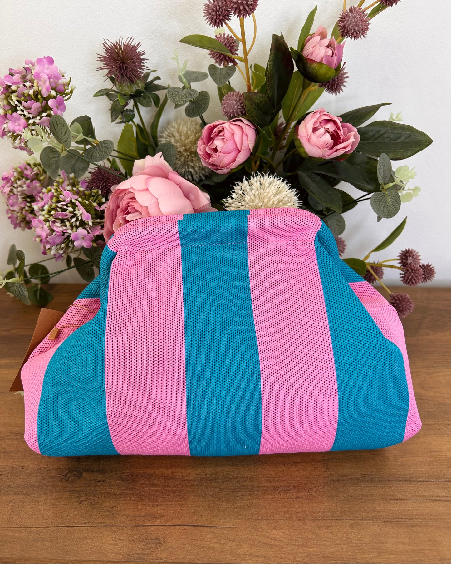 Bolso cartera rayas